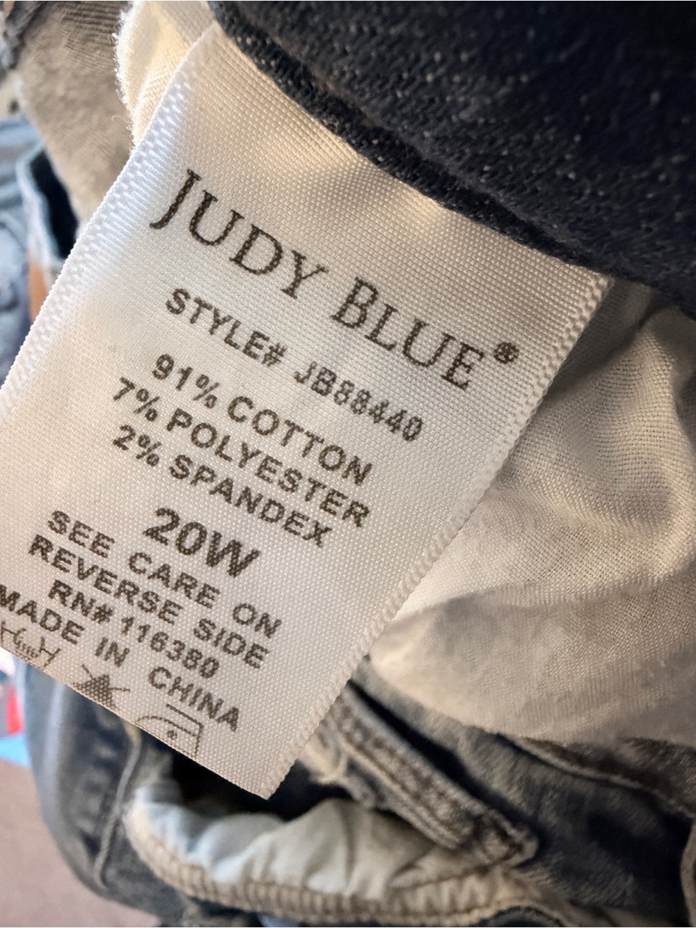 Judy Blue Light Blue Distressed Women’s Jeans. Boyfriend‎ Fit. Sz 20W - Picture 12 of 12